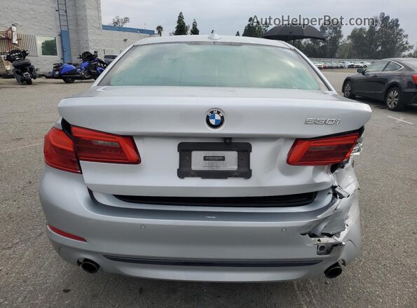 WBAJR3C08LWW80977 2020 BMW 5 SERIES Silver Rear view