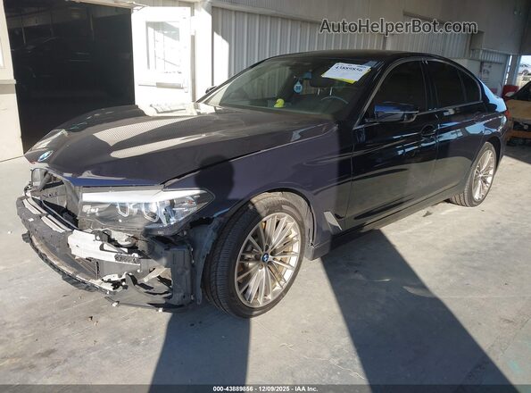 WBAJR7C02LWW65835 2020 BMW 5 SERIES Blue Передня ліва чверть