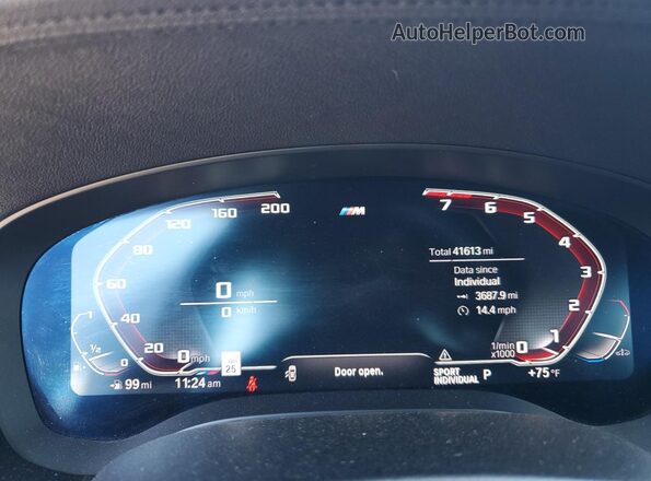 WBAJS3C04LCE49471 2020 BMW 5 SERIES Black Instrument cluster view