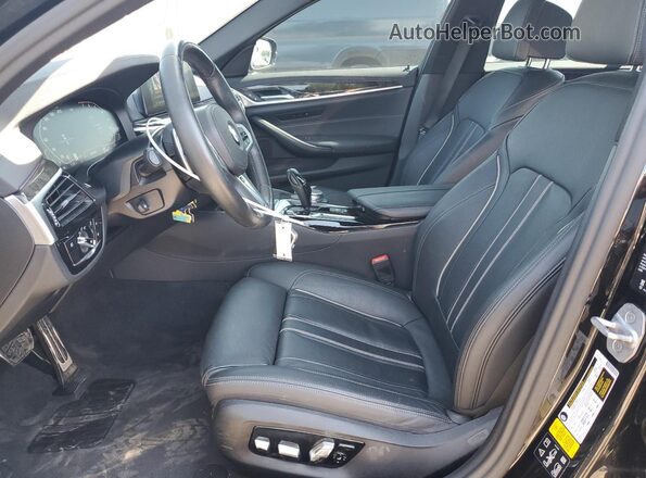 WBAJS3C04LCE49471 2020 BMW 5 SERIES Black Front interior view