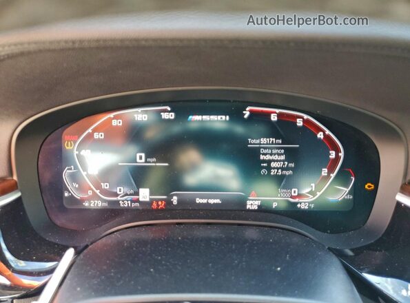 WBAJS7C03LCE13617 2020 BMW M5 Gray Vista del cuadro de instrumentos