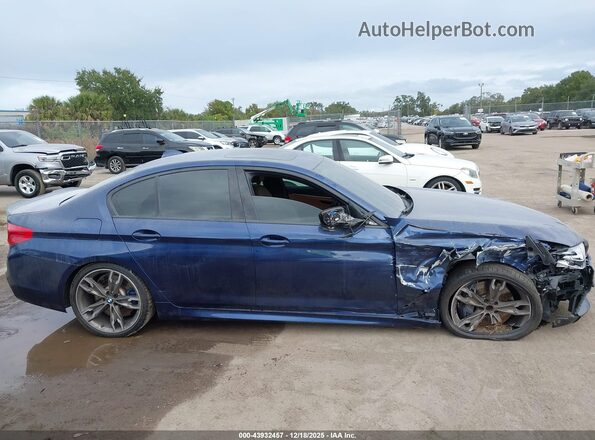 WBAJS7C06LCD00373 2020 BMW 5 SERIES Blue უკანა სალონის ხედი