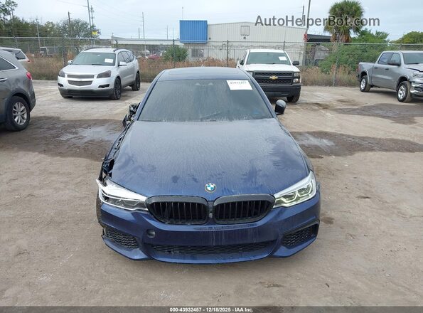 WBAJS7C06LCD00373 2020 BMW 5 SERIES Blue ხელსაწყოთა პანელის ხედი