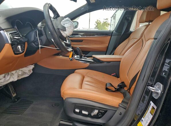 WBAJV6C58JBJ99401 2018 BMW 6 SERIES Black Front interior view