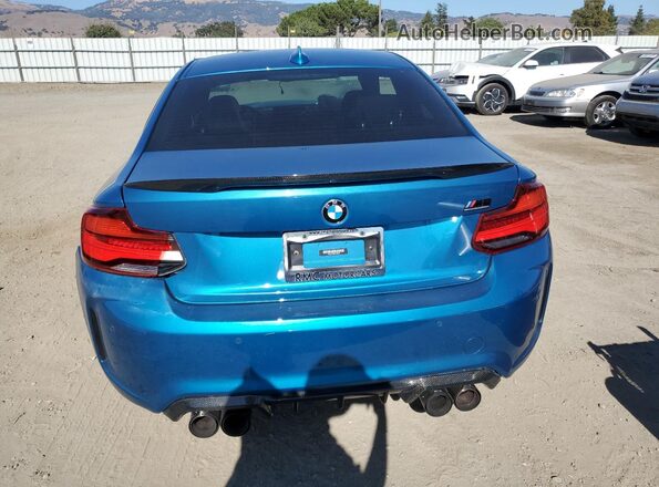 WBS2U7C02L7F89254 2020 BMW M2 Blue Rear view