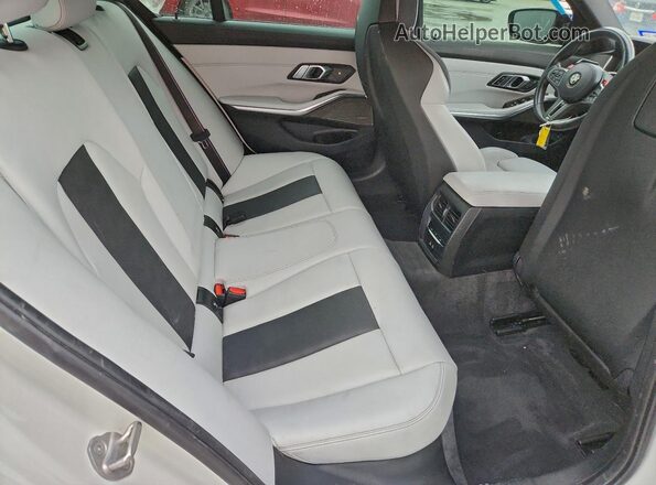 WBS33AY06MFL12818 2021 BMW M3 Gray Rear seats view