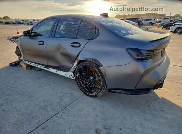 WBS33AY06MFL12818 2021 BMW M3 Gray Rear left