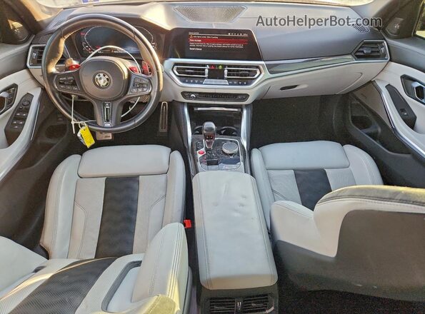 WBS33AY06MFL12818 2021 BMW M3 Gray Dashboard view