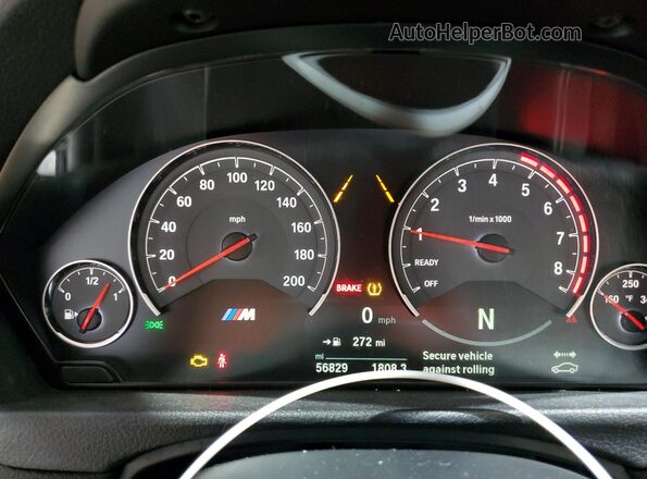 WBS3R9C3XHA014032 2017 BMW M4 Black Вид щитка приладів