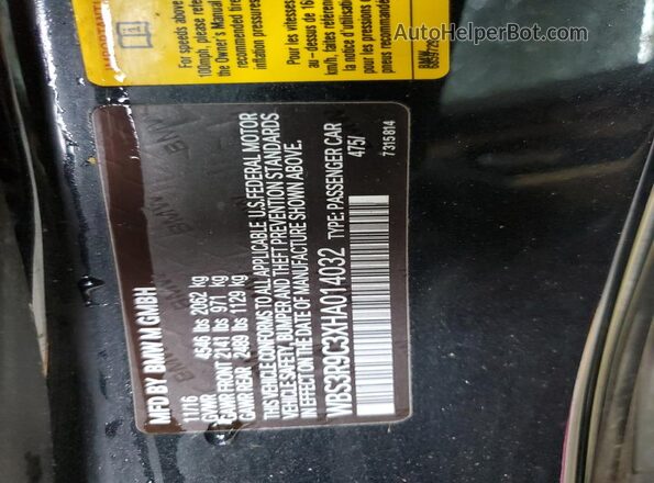 WBS3R9C3XHA014032 2017 BMW M4 Black Вид підкапотного простору