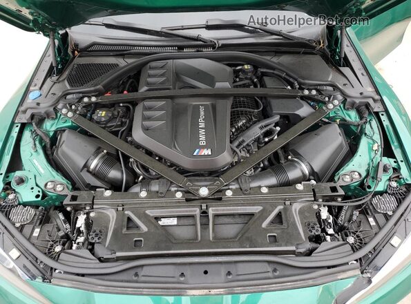 WBS43AY01NFN09319 2022 BMW M3 Зеленый Вид задней части салона