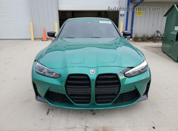 WBS43AY01NFN09319 2022 BMW M3 Зеленый Вид спереди