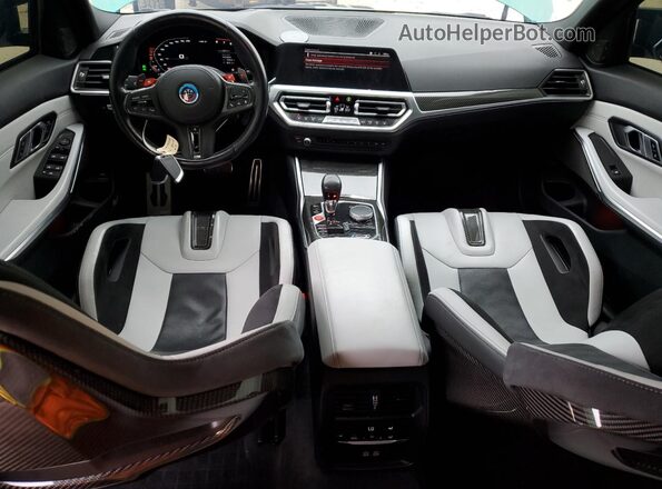 WBS43AY01NFN09319 2022 BMW M3 Зеленый Вид панели приборов