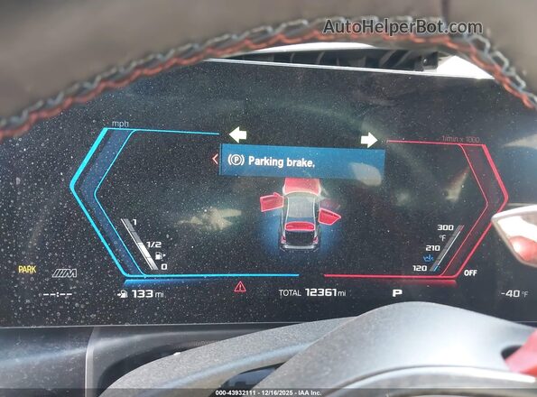 WBS43AY0XRFS91712 2024 BMW M3 Gray უკანა სავარძლების ხედი