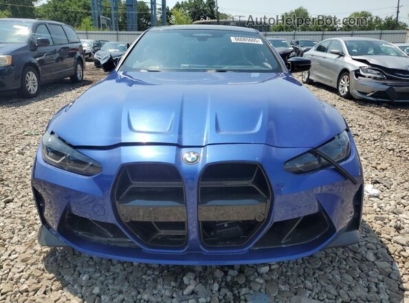 WBS43AZ04RCP54170 2024 BMW M4 Blue Դիմացի տեսք