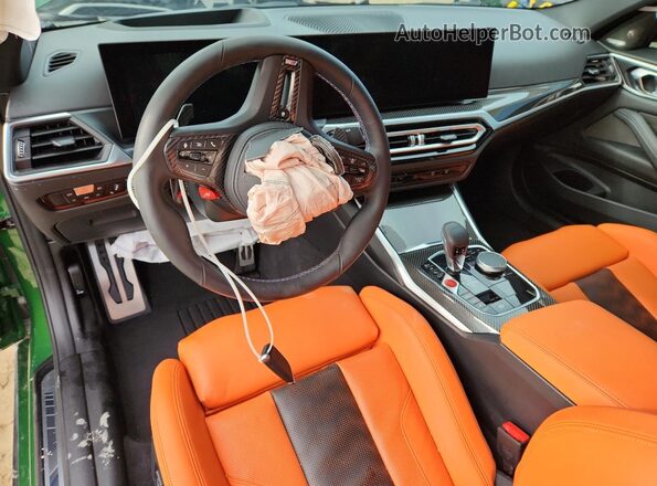 WBS43AZ04RCR55812 2024 BMW M4 Green წინა პანელის ხედი