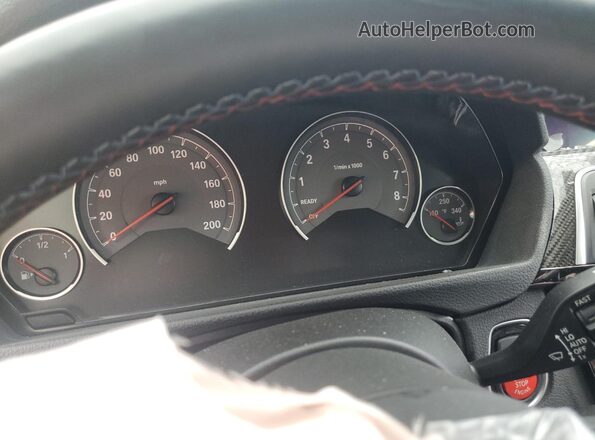 WBS4Y9C08LAH83136 2020 BMW M4 Red Instrument cluster view