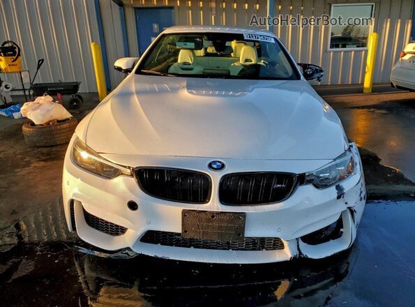 WBS4Z9C51JED22987 2018 BMW M4 White Դիմացի տեսք