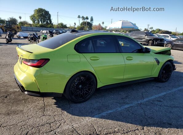 WBS53AY03NFM89739 2022 BMW M3 Yellow Rear right