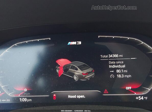WBS53AY09MFL28827 2021 BMW M3 Белый Вид задних сидений