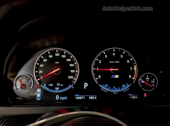 WBS6E9C56GG437177 2016 BMW M6 White Սարքավորումների վահանակի տեսք