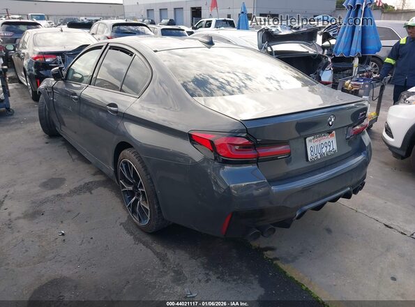 WBS83CH02MCF93537 2021 BMW M5 Gray Trasero izquierdo