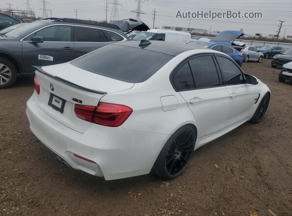 WBS8M9C56J5L01047 2018 BMW M3 White Trasero derecho