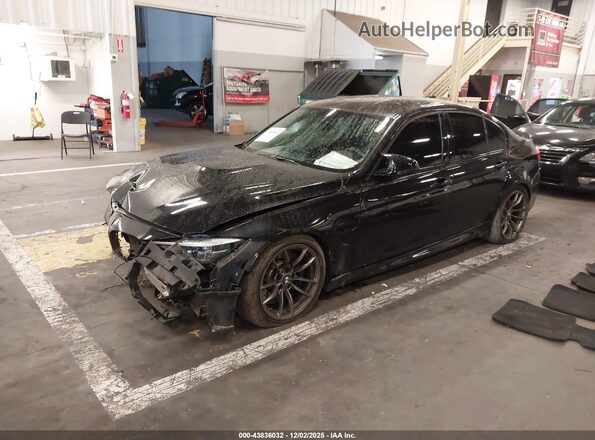WBS8M9C58J5L71729 2018 BMW M3 Black Առջևի ձախ երեք քառորդ տեսարան