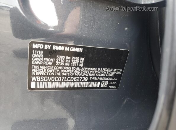 WBSGV0C07LCD62739 2020 BMW M8 Gray Widok komory silnika