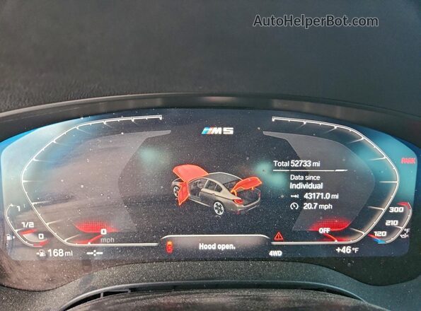 WBSJF0C07LCE25731 2020 BMW M5 Оранжевый Вид щитка приборов