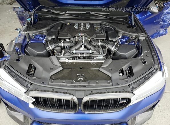 WBSJF0C55KB448437 2019 BMW M5 Blue Widok wnętrza z tyłu