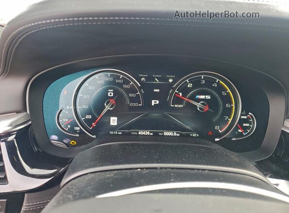 WBSJF0C59KB284660 2019 BMW M5 Gray Instrument cluster view