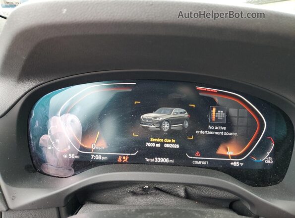 WBX47DP00RN255454 2024 BMW X3 Black Vista del cuadro de instrumentos