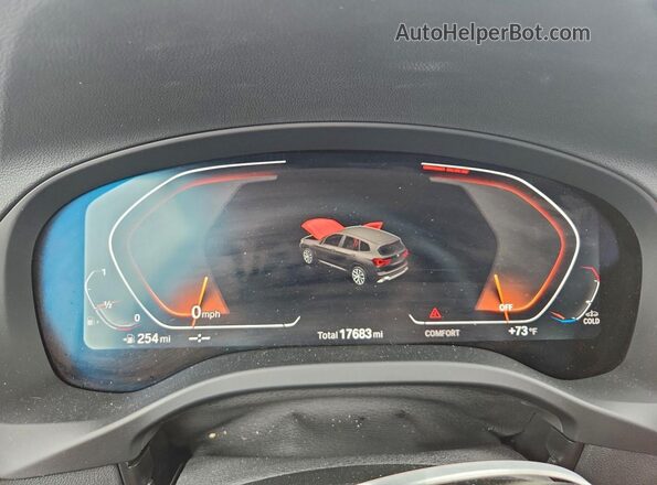 WBX47DP08RN280537 2024 BMW X3 Gray Instrument cluster view