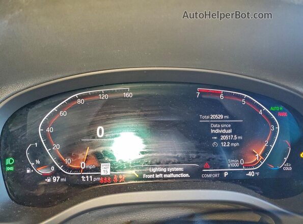 WBX57DP04NN169515 2022 BMW X3 Синий Вид щитка приборов