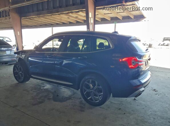 WBX57DP04NN169515 2022 BMW X3 Синий Задняя левая четверть