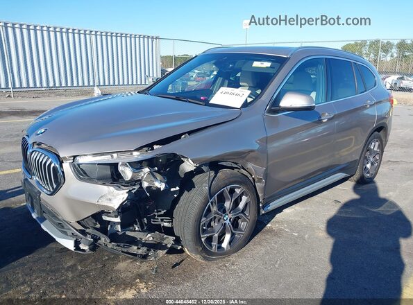 WBXJG9C01M5T52161 2021 BMW X1 Серый Передняя левая четверть