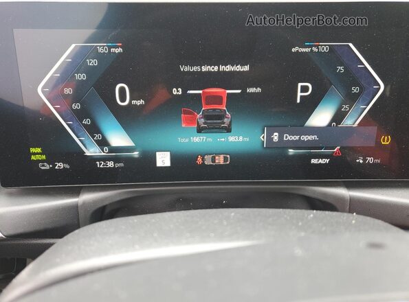 WBY33AW09PFP29511 2023 BMW I4 Black Instrument cluster view