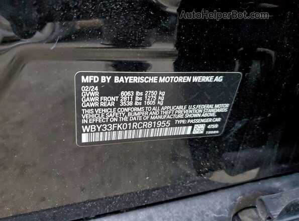WBY33FK01RCR81955 2024 BMW OTHER Черный Вид наклейки с VIN-кодом
