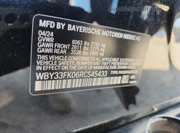 WBY33FK06RCS45433 2024 BMW OTHER Black Вид підкапотного простору