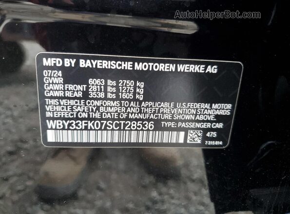 WBY33FK07SCT28536 2025 BMW OTHER Black Շարժիչի բաժամունքի տեսք