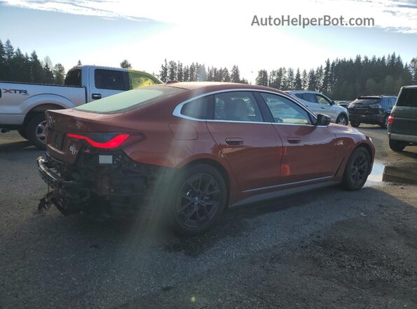WBY43AW00PFP86510 2023 BMW I4 Оранжевый Задняя правая четверть