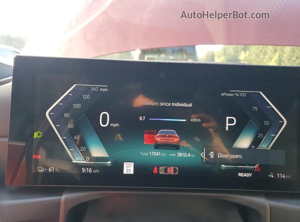 WBY43AW00PFP86510 2023 BMW I4 Оранжевый Вид щитка приборов