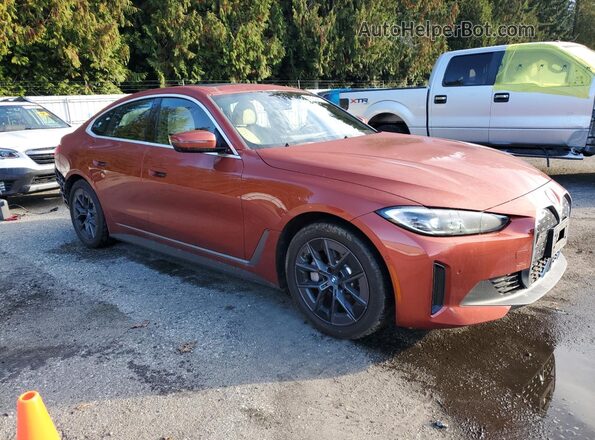 WBY43AW00PFP86510 2023 BMW I4 Оранжевый Передняя правая четверть