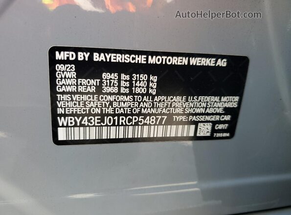 WBY43EJ01RCP54877 2024 BMW OTHER Gray Widok komory silnika