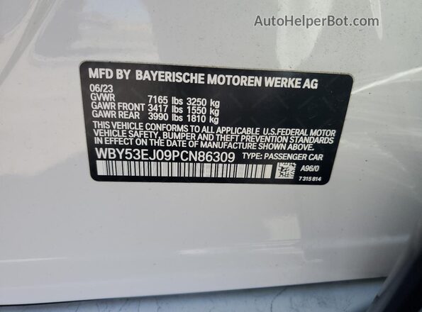 WBY53EJ09PCN86309 2023 BMW OTHER Белый Вид подкапотного пространства