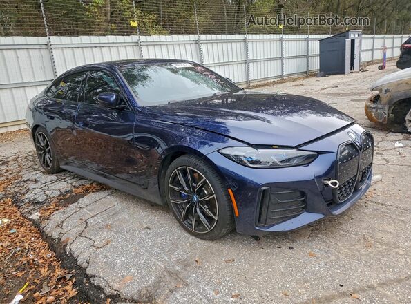 WBY73AW00NFN24240 2022 BMW I4 Blue Delantero derecho