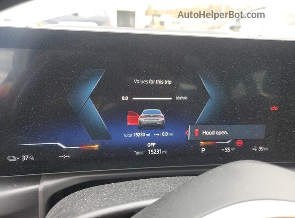 WBY83FB05RFS94188 2024 BMW I4 Gray Вид щитка приладів