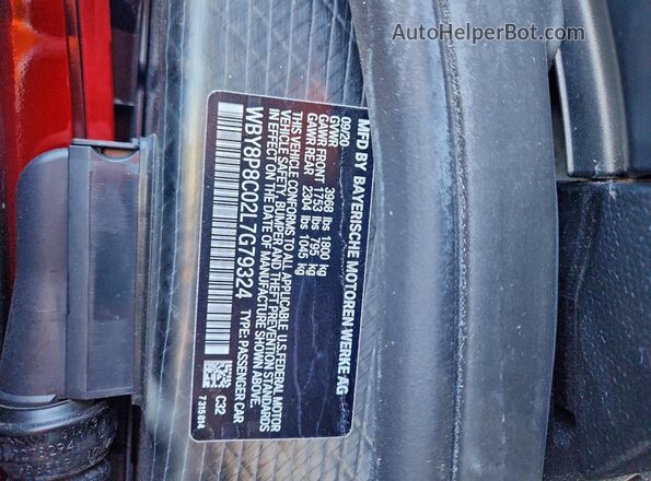 WBY8P8C02L7G79324 2020 BMW I3 Two Tone Вид підкапотного простору