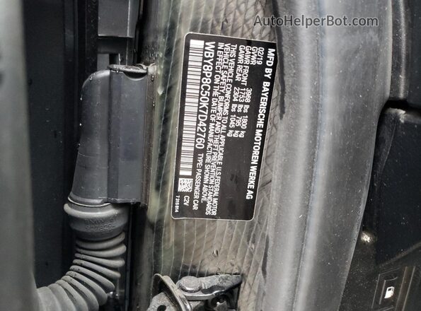 WBY8P8C50K7D42760 2019 BMW I3 Серый Вид подкапотного пространства